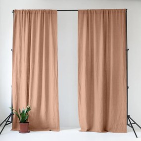 Tenda rosa marrone in lino 140x250 cm Cafe Creme – Linen Tales