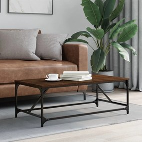Tavolino Da Salotto Rovere Marrone100x50x35cm Legno Multistrato /