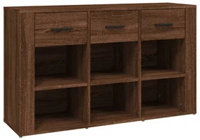 Credenza rovere marrone 100x30x59,5 cm in legno multistrato