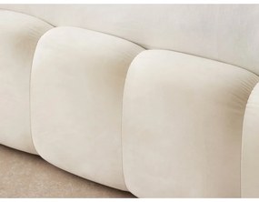 Letto matrimoniale imbottito beige con contenitore con griglia 140x200 cm Bali - Cosmopolitan Design