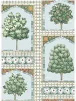 Cole & Son Carta da parati Sultan's Palace - Print Room Blue & Duck Egg