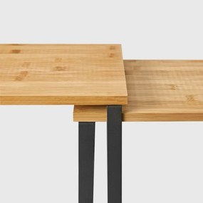 Set da 2 mensole portaoggetti MARGE, nero/marrone