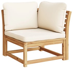 Set salotto da giardino 7 pz con cuscini legno massello acacia