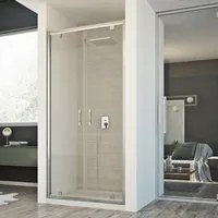 Porta Doccia 120CM H198 Trasparente mod. Cristal 2 Ante