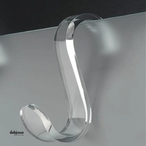 Appendiabito TlBath "For Box" Singolo Per Box Doccia In Plexiglass Finitura Trasparente