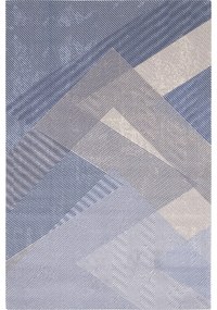 Tappeto in lana azzurro 133x180 cm Mesh - Agnella