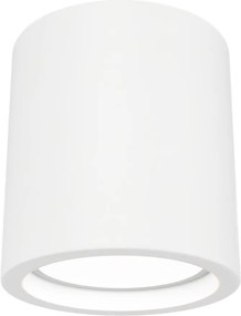 Plafoniera Ø70 x 70mm GU10 in Gesso Pitturabile Cilindrica