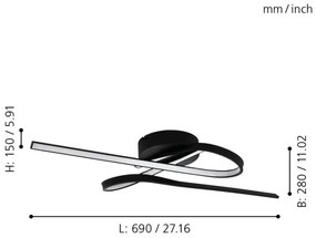 Eglo 99323 - Plafoniera LED SELVINA LED/21W/230V