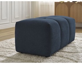 Poggiapiedi blu con rivestimento in ciniglia Roxelane – Bobochic Paris