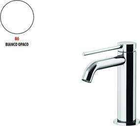 Rubinetto per lavabo Circle two bianco opaco GATTONI RUBINETTERIA getto laminare cristallino