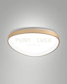 Quirk plafoniera led ottone satinato d.60cm  a led cct 2700k - 3200...