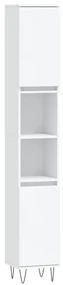 Set mobili da bagno 3 pz bianco in legno multistrato