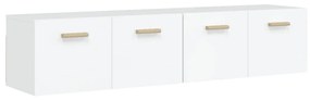 Mobili Parete 2 pz Bianco Lucido 80x35x36,5cm Legno Multistrato