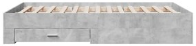 Giroletto cassetti grigio cemento 120x200 cm legno multistrato