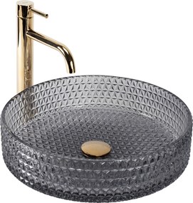 Lavabo da appoggio Rea Cristal Grey 39
