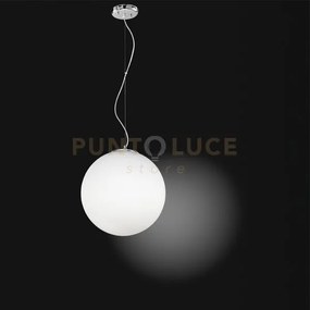 Sospensione vetro satinato bianco grape diametro 40cm 2 luci attacc...