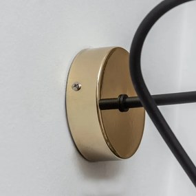 Lampada da parete OXFORD 1xE27/15W/230V oro/nero