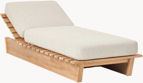 Lettino prendisole da giardino in legno di teak Eiko