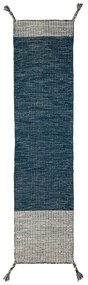 Tappeto in lana blu 60x200 cm Indira - Flair Rugs