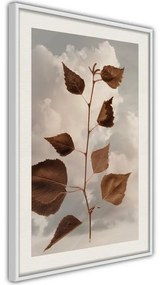 Poster  Leaves in the Clouds  Cornice Quadri Cornice nera con pass-partout, Larghezza x Altezza Home decor 20x30