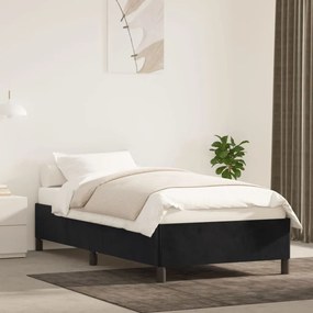 Giroletto Senza Materasso Nero 100x200 Cm İn Velluto /