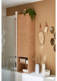 Colonna per mobile bagno Natural SENSEA 1 cassetto 1 anta P 32 x L 40 x H 165 cm marrone laccato Legno
