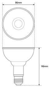 Lampada LED PAR30 12W, 38° Colore  Bianco Caldo 2.700K