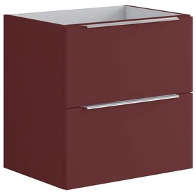 Mobile da bagno sotto lavabo Brera rosso opaco L 59.5 x H 60 x P 45.5 cm 2 cassetti, lavabo non incluso