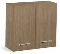 Pensile 90x33x96 H cm 2 ante con fianchi e frontali rovere promenade