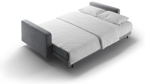 Divano grigio chiaro allungabile/con contenitore con rivestimento in velluto 222 cm Bali – Cosmopolitan Design