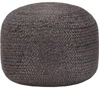 Pouf Lavorato a Mano Grigio Scuro 45x30 cm in Juta cod mxl 68791