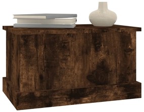 Contenitore rovere fumo 50x30x28 cm legno multistrato