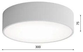 Plafoniera CLEO 2xE27/24W/230V d. 30 cm grigio