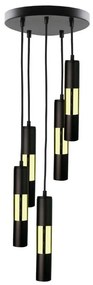 Lampadario su corda  MAGNUMA 5xGU10/50W/230V nero/oro