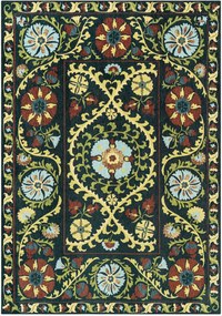 Tappeto jacquard lavabile da interno-esterno Suzani