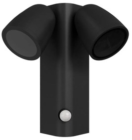 Applique da Esterno IP65 2xGU10 con Sensore movimento AXIS - Nera