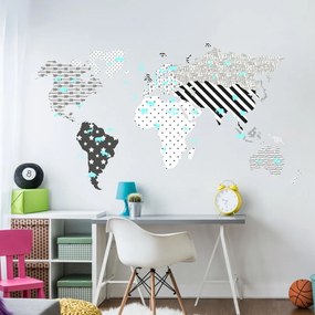 Adesivo da parete - Mappa Texture per bambini | Inspio