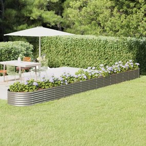 Letto Giardino Acciaio Verniciato A Polvere 620x80x36cm Argento /