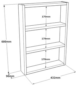 Mensola 60x43,2 cm bianco