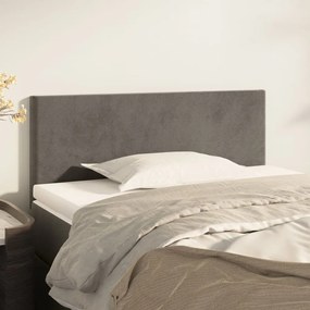 Testiera Grigio Scuro 90x5x78/88 Cm İn Velluto /