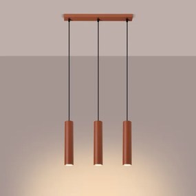 Sollux SL.1491 - Lampadario a sospensione con filo LAGOS 3xGU10/10W/230V rosso