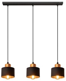 Lampadario su fune EDISON 3xE27/15W/230V