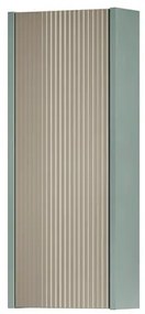 Pensile bagno Niwa laccato opaco verde timo con vetro sabbia, 1 anta apertura da sinistra P 17 x L 30 x H 78.5 cm
