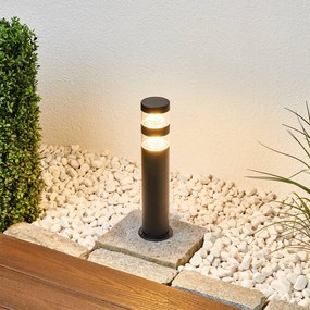 Lindby lampioncino LED Lanea, 40 cm, nero, acciaio inox, IP44 LANEA, Nero, Acciaio Inox, Moderno, Lampada LED da esterni