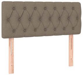 Testiera tortora 100x7x78/88 cm in tessuto