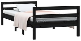Giroletto nero 75x190 cm in legno massello di pino