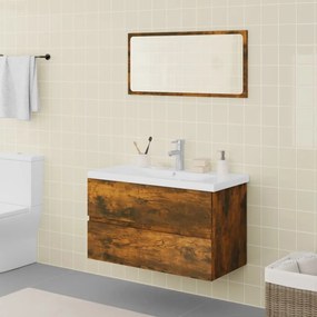 Set Di Mobili Da Bagno Rovere Fumo İn Legno Multistrato /