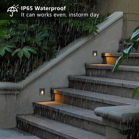 Brilagi - Lampada da incasso LED per esterni STAIRDOT LED/2W/230V, nero, IP65, quadrata