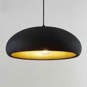 Lampadario a sospensione Gerwina Lindby, dimmerabile, Nero, Soggiorno / Sala da pranzo, Metallo, Moderno, Plafoniera
