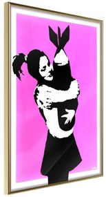 Poster  Banksy: Bomb Hugger  Cornice Quadri Cornice d'oro, Larghezza x Altezza Home decor 40x60